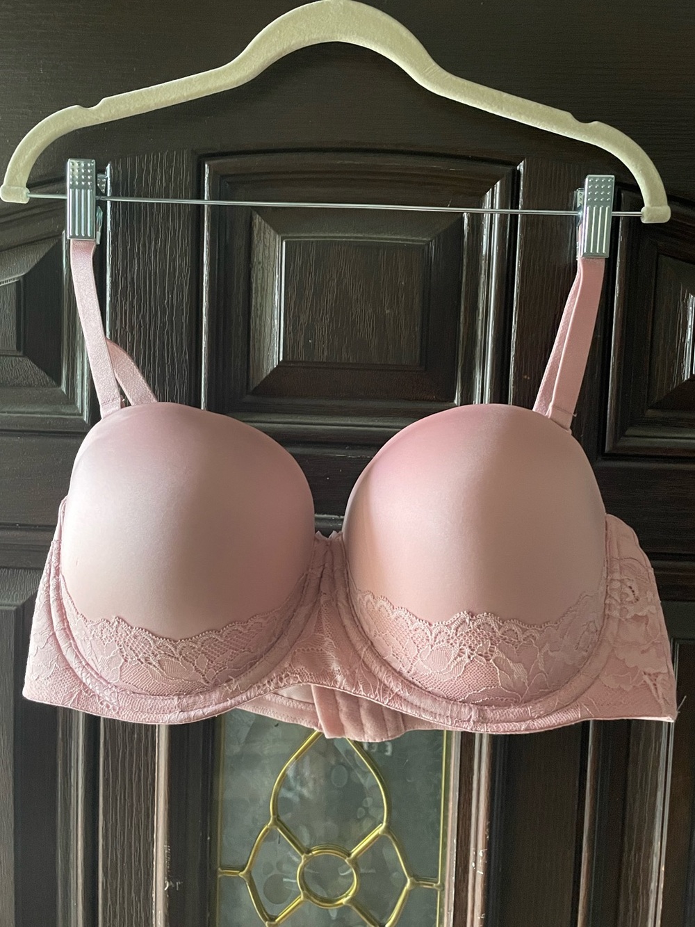Torrid Pink Lace Push-Up Balconette Bra Size 38DD Underwire Padded